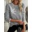 Women'S Soft Round Neck Snowflake Sweater - All-Season Casual & Semi-Formal Pullover with Snowflake Pattern, Cozy Winter Sweater for Everyday & Special Occasions, Durable Easy-Care Knitwear (No Shrinkage)