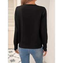 Women'S Long - Sleeved Front-Opening Buttoned Cardigan Sweater, With Delicate Button Details + High - Elastic Fabric. Perfect For Office Commute, Casual Dates & Daily Outings. Hurry To Buy & Enjoy The Discount