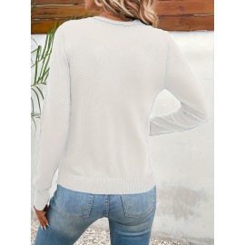 Women'S Long - Sleeved Front-Opening Buttoned Cardigan Sweater, With Delicate Button Details + High - Elastic Fabric. Perfect For Office Commute, Casual Dates & Daily Outings. Hurry To Buy & Enjoy The Discount