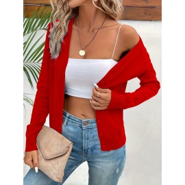 Women'S Long - Sleeved Front-Opening Buttoned Cardigan Sweater, With Delicate Button Details + High - Elastic Fabric. Perfect For Office Commute, Casual Dates & Daily Outings. Hurry To Buy & Enjoy The Discount