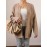 Women's Elegant Long Cardigan Sweater with Button Front Placket & Drop Shoulder Sleeves - Soft Winter Coat, Regular Length Fall/Winter Outerwear (No Chest Padding/) - Casual to Office Wear for Layering over Dresses, Blouses & Trousers