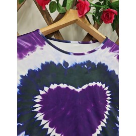 Women's Plus Size Bohemian Tie-Dye corset top - Turquoise green, black, and blue/teal longline shirt | H-Line Silhouette | Machine Washable Layering Blouse for Fall/Winter | Casual Everyday & Formal Outfits | Ideal Women's Gift with Round Neck & Vibrant Bohemian Print | Comfortable & Stylish for Layering or Solo Wear, Jersey Dress For Women Plus Size, Plus Size Tshirt Dress, Tshirt Dresses For Women, Tshirt Dress Women Plus Size, T Shirt Dresses For Women Plus Size