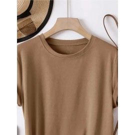 Women's Turquoise Blue Short Sleeve T-Shirt - Soft Pure Round Neck Top with Chicken Print (Hens & Bow Tie Design) - Casual & Party Wear for Spring Summer Fall - Comfortable Colors Everyday Blouse