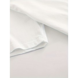 Fashion Letter Anime Print Women's Round Neck Pure T-Shirt, Simple Design Comfortable Breathability for Casual Wear Versatile Natural Style Summer Party Essential Local Shipping, Japanese Style Clothes Women