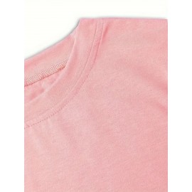 Women'S Pink Christmas Graphic T-Shirt - 