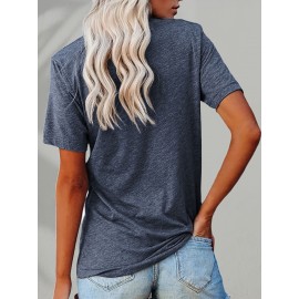 [August Sunshine T-Shirt] Women's August Sunshine & Hurricane Quote T-Shirt - Dark Grey with White Text - Breathable Everyday Summer Tee - Birthday Outfit Idea - Machine Washable Casual Streetwear Top, Graphic Text Shirt, Comfortable Fabric