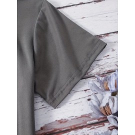 Local delivery - One piece Women's printed T-shirt -100% casual round neck short sleeved top with rugby elements, breathable and comfortable, suitable for match days, parties and daily wear, machine washable, all season casual clothing - perfect for