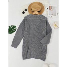 Plus Size - Women'S Plus Size Casual Cardigan - Soft Open Front Sweater with Button Closure, Side Pockets - Cozy Fall/Winter Sweater for Everyday & Formal Outfits - Available Now for Immediate Shipping, Winter Cardigan, Openfront Design, Comfortable Fit, Fall Fashion, Relaxed Style, Durable Material, Stylish Women