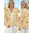 Plus Size, Plus Size Women's Kawaii Donut & Coffee Print Cardigan - Oversized Beige Jacket with Cute Dessert Buttons, Cozy Winter Sweater for Casual Outfits, Themed Parties & Dessert (Pink/Green/Blue/Yellow)