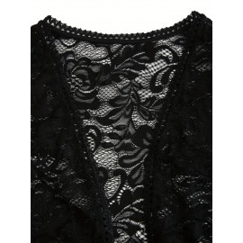 Plus Size, European and American Fashion Women's Spring-Summer New Arrival Chiffon Butterfly Sleeve Contrast Lace Bolero Shoulder Top Oversized Cardigan