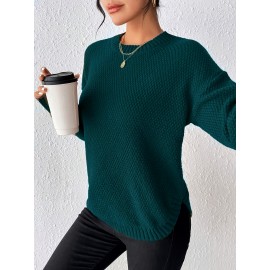 Women'S Crew Neck Pullover Sweater