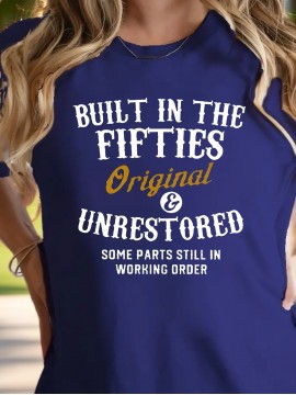 Built-in 1950s Women'S T-shirt Comfortable Fit